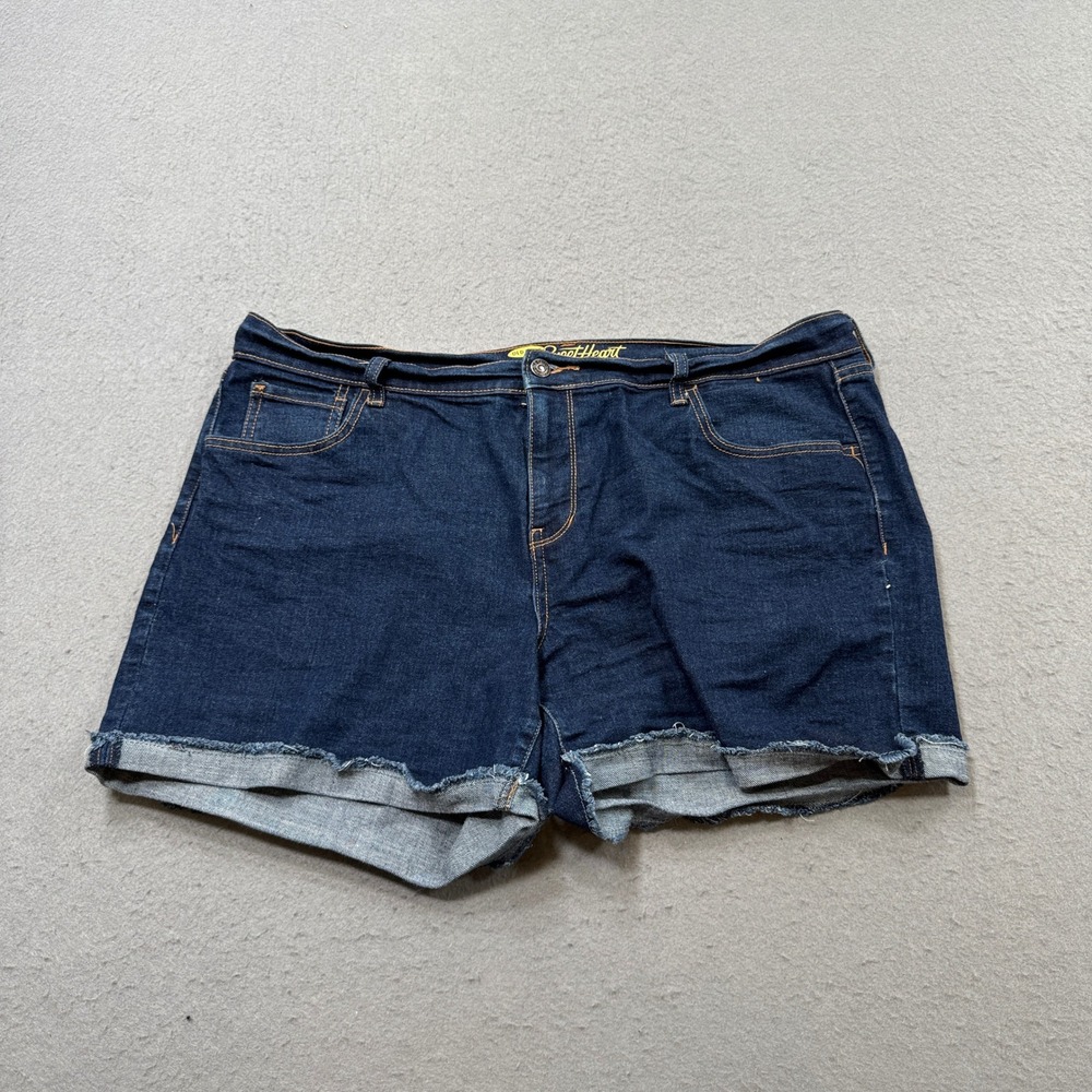 Old Navy Booty Shorts Women's 16 Dark Wash The Sweetheart Cut Off Beach Summer
